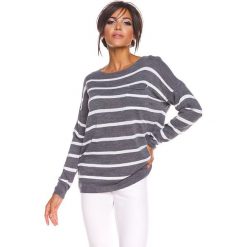 Sweter "Jena" w kolorze antracytowym. Szare bez kategorii marki 100% Maille, s, z dekoltem w łódkę. W wyprzedaży za 108,95 zł.