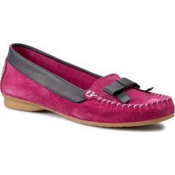 Mokasyny FILIPE - 4097 Ca Fuxia/Sa Marinho. Różowe mokasyny damskie marki Filipe, ze skóry, na obcasie. W wyprzedaży za 159,00 zł.