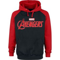 Avengers Logo Bluza z kapturem czarny/czerwony. Czerwone bluzy męskie marki Avengers, l, z motywem z bajki, z kapturem. Za 164,90 zł.