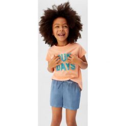Mango Kids - Szorty dziecięce Fast 110-164 cm. Niebieskie spodenki dziewczęce Mango Kids, bez wzorów, z lyocellu, casualowe. W wyprzedaży za 45,90 zł.