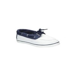 Trampki i tenisówki damskie: Buty Mckey Białe trampki w paski slip on DTN115/16WH