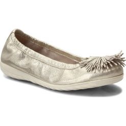 Baleriny CAPRICE - 9-22116-20 Offwht Glitter 112. Szare baleriny damskie Caprice, bez wzorów, ze skóry ekologicznej, bez obcasa. W wyprzedaży za 139,00 zł.