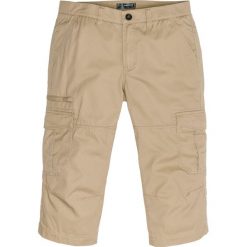 Bojówki męskie: Spodnie bojówki 3/4 Loose Fit bonprix piaskowy
