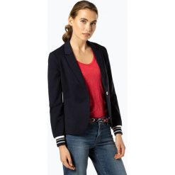 S.Oliver Black Label - Blezer damski, niebieski. Niebieskie bolerka i narzutki damskie s.Oliver BLACK LABEL, s, w paski, z dresówki, bez rękawów. Za 459,95 zł.