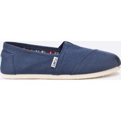 Toms - Espadryle Canvas Classic. Niebieskie espadryle damskie marki Toms, bez wzorów, ze skóry, bez obcasa. Za 199,90 zł.