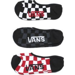 Vans 3-pack Skarpetki Czarny. Czarne skarpetki męskie Vans, w kratkę, z elastanu. Za 59,95 zł.