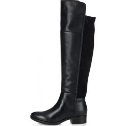 Geox kozaki damskie Felicity 36 czarne. Czarne kozaki damskie Geox, z materiału, na wysokim obcasie, bez zapięcia. W wyprzedaży za 554,00 zł.