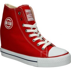TRAMPKI BIG STAR U27490. Czerwone trampki i tenisówki damskie marki BIG STAR, bez wzorów, bez zapięcia. Za 69,99 zł.