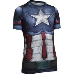 Under Armour Koszulka Captain America Suit Ss Midnight Navy White Ym. Niebieskie koszulki sportowe męskie marki Under Armour, s, z tkaniny, na fitness i siłownię. W wyprzedaży za 149,00 zł.