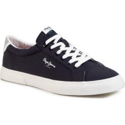 Tenisówki PEPE JEANS - Kenton Basic Man PMS30605 Navy 595. Niebieskie półbuty męskie Pepe Jeans, na co dzień, bez wzorów, z jeansu, bez zapięcia. W wyprzedaży za 189,00 zł.