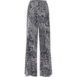 Spodnie z gumką w talii bonprix czarno-biały "paisley". Czarne spodnie damskie bonprix. Za 109,99 zł.