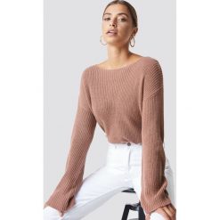 NA-KD Krótki sweter z dzianiny z długim rękawem - Pink. Różowe swetry klasyczne damskie NA-KD, z dzianiny. Za 121,95 zł.