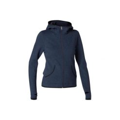 Bluza z kapturem na zamek Gym & Pilates 900 damska. Niebieskie bluzy damskie DOMYOS, xs, bez wzorów, z elastanu, bez rękawów, z kapturem. Za 129,99 zł.