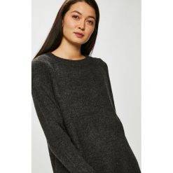 Only - Sweter. Szare swetry klasyczne damskie marki ONLY, s, z elastanu, z okrągłym kołnierzem. W wyprzedaży za 79,90 zł.