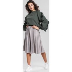 Jasnoszara Spódnica Decor. Szare spódniczki damskie other, s, bez wzorów, z dzianiny, midi. Za 69,99 zł.