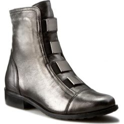 Botki damskie lity: Botki EKSBUT - 64-3520-E04-1G Czarmy/Srebrny Lic Nie