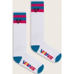 Vans - Skarpetki. Białe skarpetki damskie Vans, z nadrukiem, z elastanu. Za 79,90 zł.