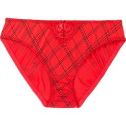 Figi bonprix czerwono-czarny z nadrukiem. Czerwone majtki damskie bonprix, z nadrukiem. Za 34,99 zł.