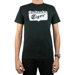 Onitsuka Tiger Logo Tee 2183A053-001. Czarne t-shirty męskie s, z bawełny. W wyprzedaży za 89,99 zł.