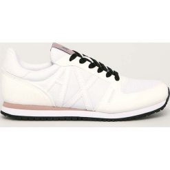 Armani Exchange - Buty. Różowe buty sportowe damskie Armani Exchange, bez wzorów, z gumy, sportowe. Za 469,90 zł.