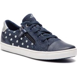 Trampki GEOX - J Gisli G. C J924NC 0SBNF C0673 S Navy/Silver. Niebieskie trampki dziewczęce Geox, bez wzorów, z gumy, na sznurówki. W wyprzedaży za 139,00 zł.
