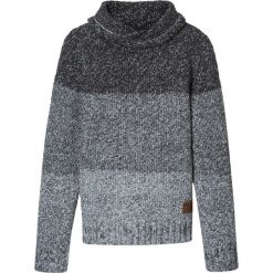 Sweter dzianinowy bonprix szary. Szare swetry chłopięce bonprix, z aplikacjami, z dzianiny, bez kołnierzyka. Za 74,99 zł.