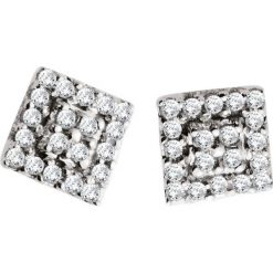 Piękne Kolczyki Białe Złoto - złoto białe 333, Diament 0,08ct. Żółte kolczyki damskie marki W.KRUK, z diamentem, złote. Za 629,00 zł.