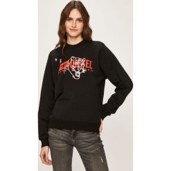 Diesel - Bluza. Czarne bluzy damskie Diesel, s, z nadrukiem, z elastanu, bez rękawów, bez kaptura. W wyprzedaży za 359,90 zł.