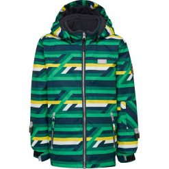 Kurtka narciarska "Jordan 723" w kolorze żółto-zielonym. Zielone kurtki chłopięce Legowear, w paski, bez kaptura. W wyprzedaży za 239,95 zł.