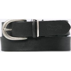 Wrangler - Pasek skórzany. Czarne paski damskie Wrangler, w paski, ze skóry. Za 139,90 zł.