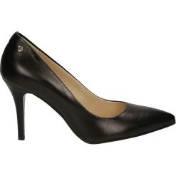 Czółenka - 24005 C N J18. Czarne buty ślubne damskie Venezia, ze skóry. Za 299,00 zł.