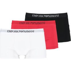 Emporio Armani TRUNK 3 PACK Panty white/red/black. Czerwone bokserki męskie Emporio Armani, z bawełny. Za 169,00 zł.