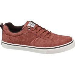 Tenisówki męskie Fila brązowe. Pomarańczowe trampki męskie Fila, bez wzorów, z gumy, sportowe, bez zapięcia. Za 99,90 zł.