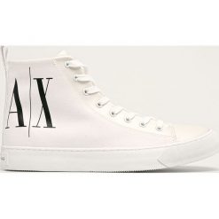 Armani Exchange - Trampki. Białe trampki męskie Armani Exchange, bez wzorów, z gumy, na sznurówki. Za 519,90 zł.
