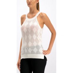Top G-Star Raw Pointelle Tank D14130-A119-111. Białe bluzki damskie G-Star RAW, s, bez wzorów, z bawełny, retro, polo, bez rękawów. W wyprzedaży za 199,00 zł.