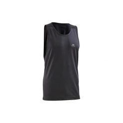 Koszulka do biegania bez rękawów RUN DRY męska. Czarne koszulki sportowe męskie marki KALENJI, xl, z poliesteru, bez rękawów, do biegania. Za 19,99 zł.