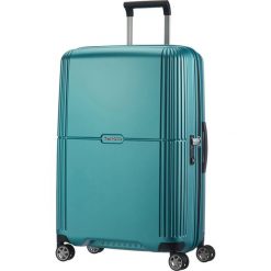Walizka "Spinner" w kolorze turkusowym - 47 x 69 x 27 cm. Niebieskie walizki Samsonite, bez wzorów, z materiału. W wyprzedaży za 429,95 zł.