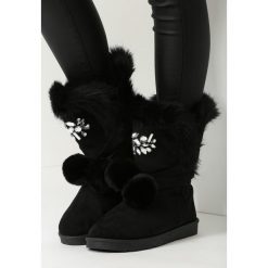 Buty zimowe damskie: Czarne Śniegowce Ice Queen