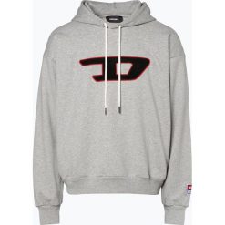 Diesel - Męska bluza nierozpinana, szary. Szare bluzy męskie Diesel, s, z aplikacjami, z kapturem, bez rękawów, z kapturem. Za 589,95 zł.