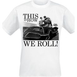 Batman This Is How We Roll T-Shirt biały. Białe koszulki męskie marki Batman, xl, z nadrukiem, z okrągłym kołnierzem. Za 79,90 zł.