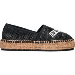 Love Moschino Espadryle Czarny. Czarne espadryle damskie Love Moschino, bez wzorów, z materiału, bez obcasa. Za 883,95 zł.