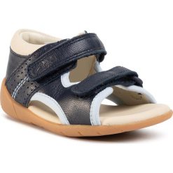 Sandały CLARKS - Zora Spirit T 261490597 Navy Leather. Niebieskie sandały chłopięce Clarks, ze skóry ekologicznej, bez zapięcia. Za 179,00 zł.