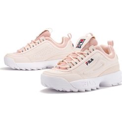 FILA DISRUPTOR LOW WMN > 1010302-71Y. Białe sneakersy damskie Fila, ze skóry. W wyprzedaży za 279,99 zł.