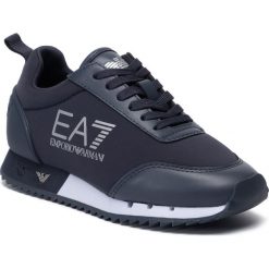 Sneakersy EA7 EMPORIO ARMANI - XSX004 XOT08 00840 Ombre Blue. Niebieskie trampki chłopięce EA7 Emporio Armani, bez wzorów, ze skóry ekologicznej, na sznurówki. Za 799,00 zł.