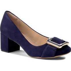Creepersy damskie: Półbuty CLARKS - Orabella Fame 261275434 Navy Suede