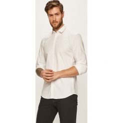 Tom Tailor Denim - Koszula. Białe koszule męskie TOM TAILOR DENIM, s, bez wzorów, z elastanu, eleganckie, z klasycznym kołnierzykiem, z długim rękawem. W wyprzedaży za 119,90 zł.