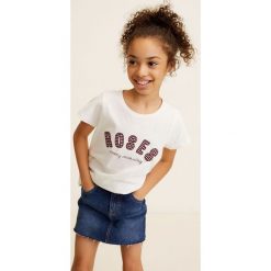 Mango Kids - Szorty dziecięce Chabeli 110-164 cm. Niebieskie spodenki dziewczęce Mango Kids, bez wzorów, z elastanu, casualowe. Za 69,90 zł.