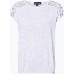Franco Callegari - T-shirt damski, biały. Białe t-shirty damskie Franco Callegari, w koronkowe wzory, z koronki, bez kołnierzyka. Za 49,95 zł.