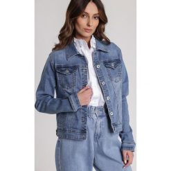 Niebieska Kurtka Delanna. Niebieskie kurtki damskie Renee, xl, bez wzorów, z jeansu, bez kaptura. Za 119,99 zł.