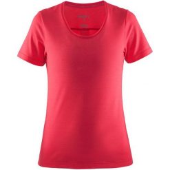 Craft Koszulka Habit Pink L. Różowe topy sportowe damskie marki Craft, l, bez wzorów, z materiału, bez kołnierzyka, bez rękawów, bez kaptura, na fitness i siłownię. W wyprzedaży za 109,00 zł.